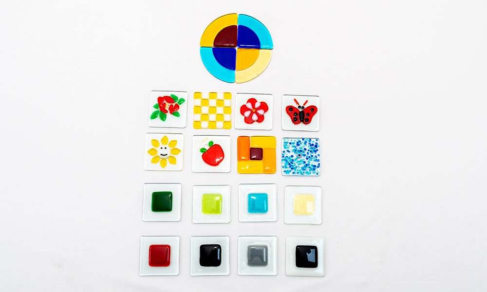 fusing glass tile|Fused glass tile|square diamond fusing glass tile